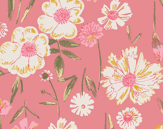 SALE Art Gallery Knit Fabric Perennial Printemps 1 Yard Etsy