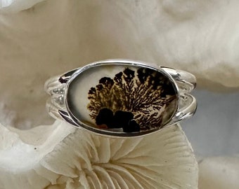 Simple Scenic Dendrite Ring Size 7.25