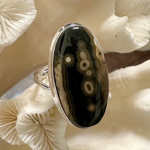Beautiful Ocean Jasper Ring Size 9.5