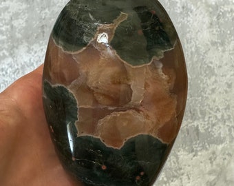 Beautiful Large Standing Transparent Translucent Clear Ocean Jasper Jelly Polished Display Core Collectable Extremely Rare