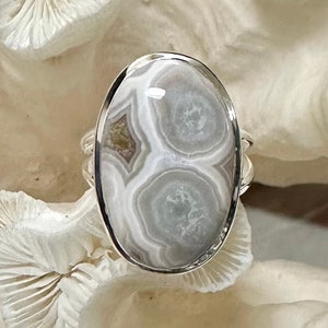 Pretty Ocean Jasper Ring Size 6.5