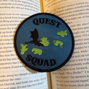 Fourth Wing QUEST SQUAD Patch, Embroidered Iron On Patch, Basgiath Flight Jacket
