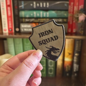 Fourth Wing Iron Squad Patch, Embroidered Iron On Patch, Basgiath Flight Jacket