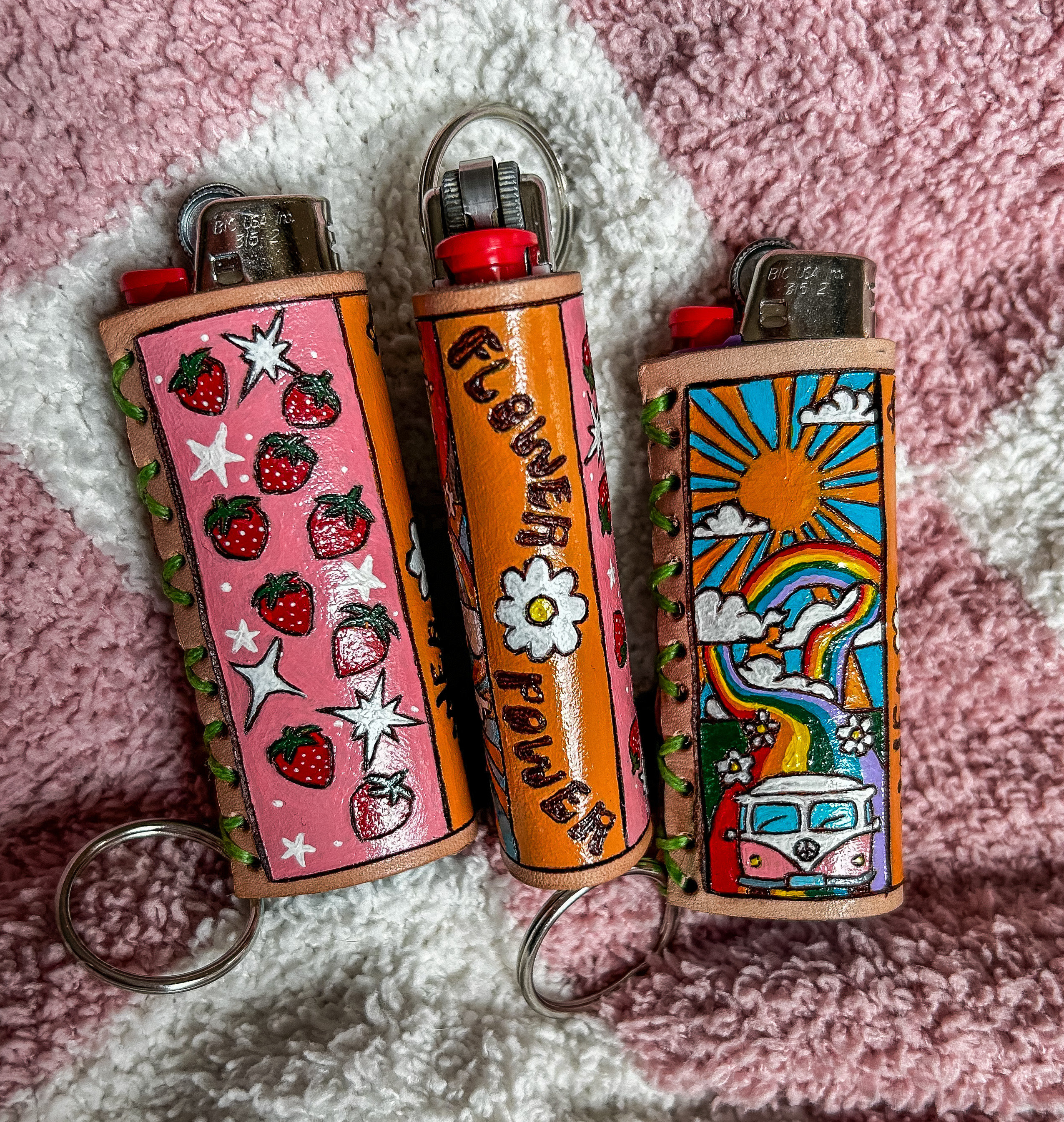 Custom Handpainted Leather Lighter Case Cool Lighter Cover Leather Lighter Sleeve Fancy Candle Lighters Stoner Gift Groomsmen Gift Etsy