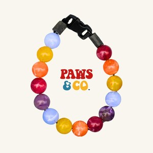 Mini Jelly Beans Beaded Dog Collar, Dog Accessories, Cat Accessories, Dog Necklace, Cat Necklace, Cat Collar, O ring, Slip on, Waterproof