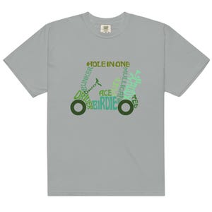 Golf Cart Hole in einem Unisex-Schwergewichts-T-Shirt