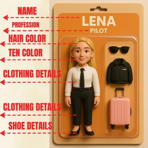Personalized custom action figure, personalized toy box, figures for profession, digital art for lovers dates, creative digital art for love