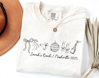 Custom Disco Bachelorette Party Shirt Last Disco Bride Gift Comfort Colors Dancing Queen Shirt Honey Honey Bridal Shower Shirts 2025