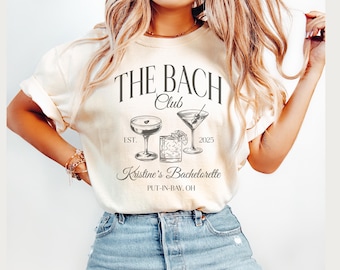 custom social club shirt, The Bach Club, the bride shirt personalized, las vegas bride shirt, custom location shirt, bridal party shirts