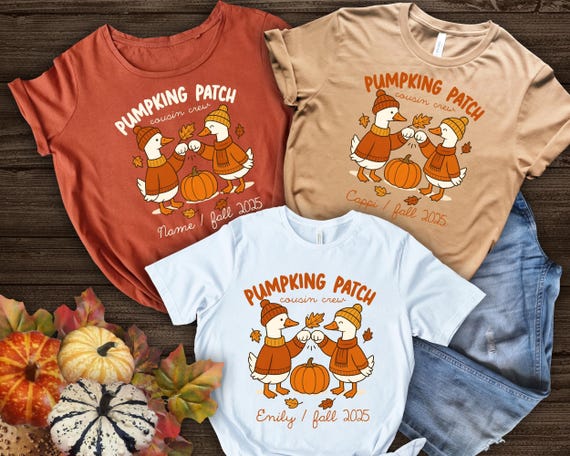Fall Cousin Goose Shirt for Kids Personalized Cousin Crew Outfit - Main Image