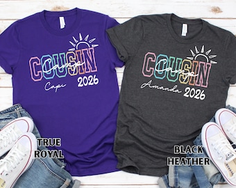 Cousin Camp 2026 Shirt Family Vacation Matching Tee Custom Camping Reunion Shirt Camp Life Trip Shirt Personalized Summer Family Tee