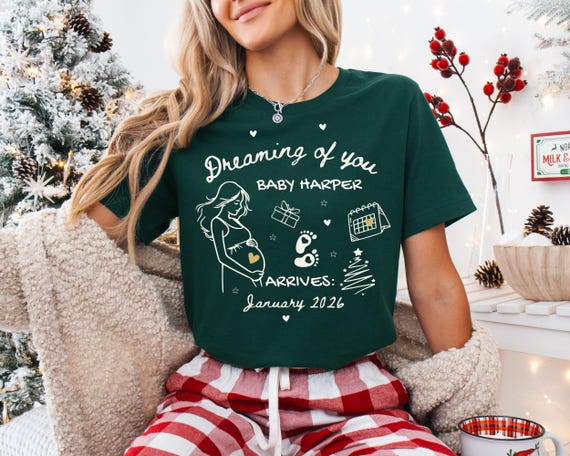 Camiseta con anuncio de embarazo 