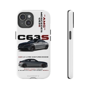 High-Performance Sport Sedan Phone Case – Aggressive Car Design for Enthusiasts - White - Apple phone case & Samsung Phone Cases
