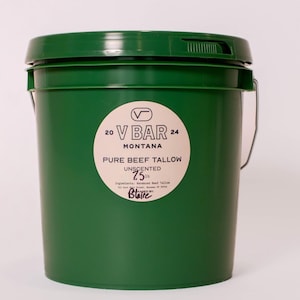 One Gallon Pure Beef Tallow - Grass Finished - Suet Only - Ready to Use
