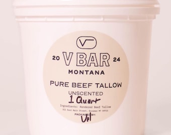 One Quart Pure Beef Tallow - Grass Finished - Suet Only
