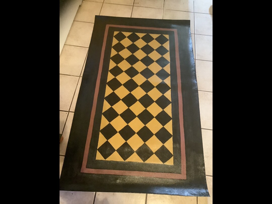 Floorcloth / 4x6/ Colonial Decor - Etsy
