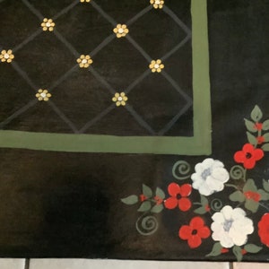 Floorcloth/ Country Cottage Decor/ 3’x5’