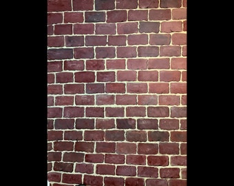 Floorcloth / Faux Antique Brick/ 4’x6’