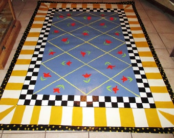 FLOORCLOTH  Country Cottage Chic  3'x5'