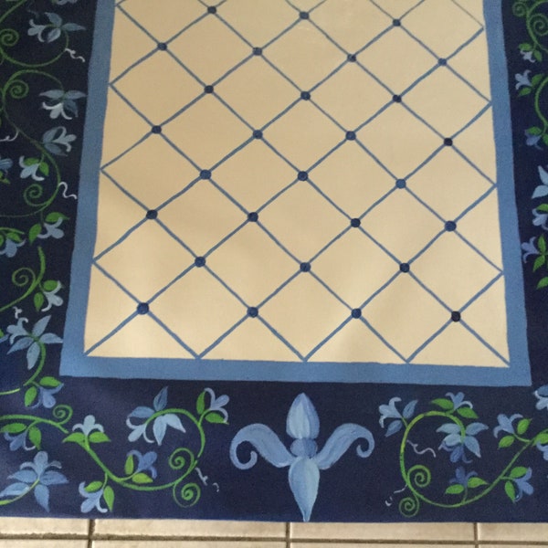 Painted Canvas Rugs Etsy