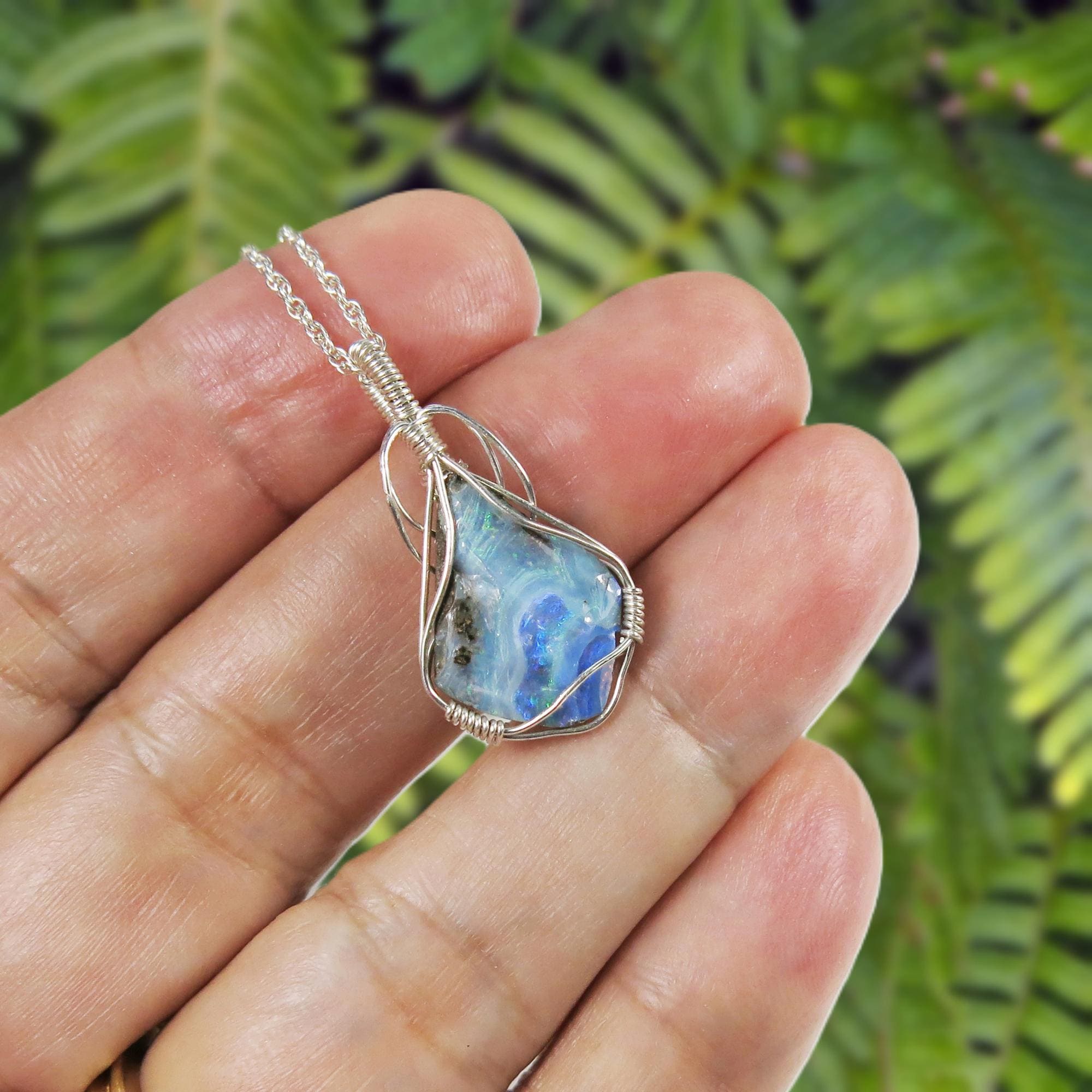Blue Boulder Opals - Etsy