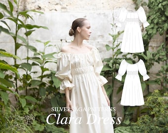 Clara dress PDF sewing pattern