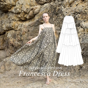 Francesca dress PDF sewing pattern | EU34-54 | Beginner-friendly