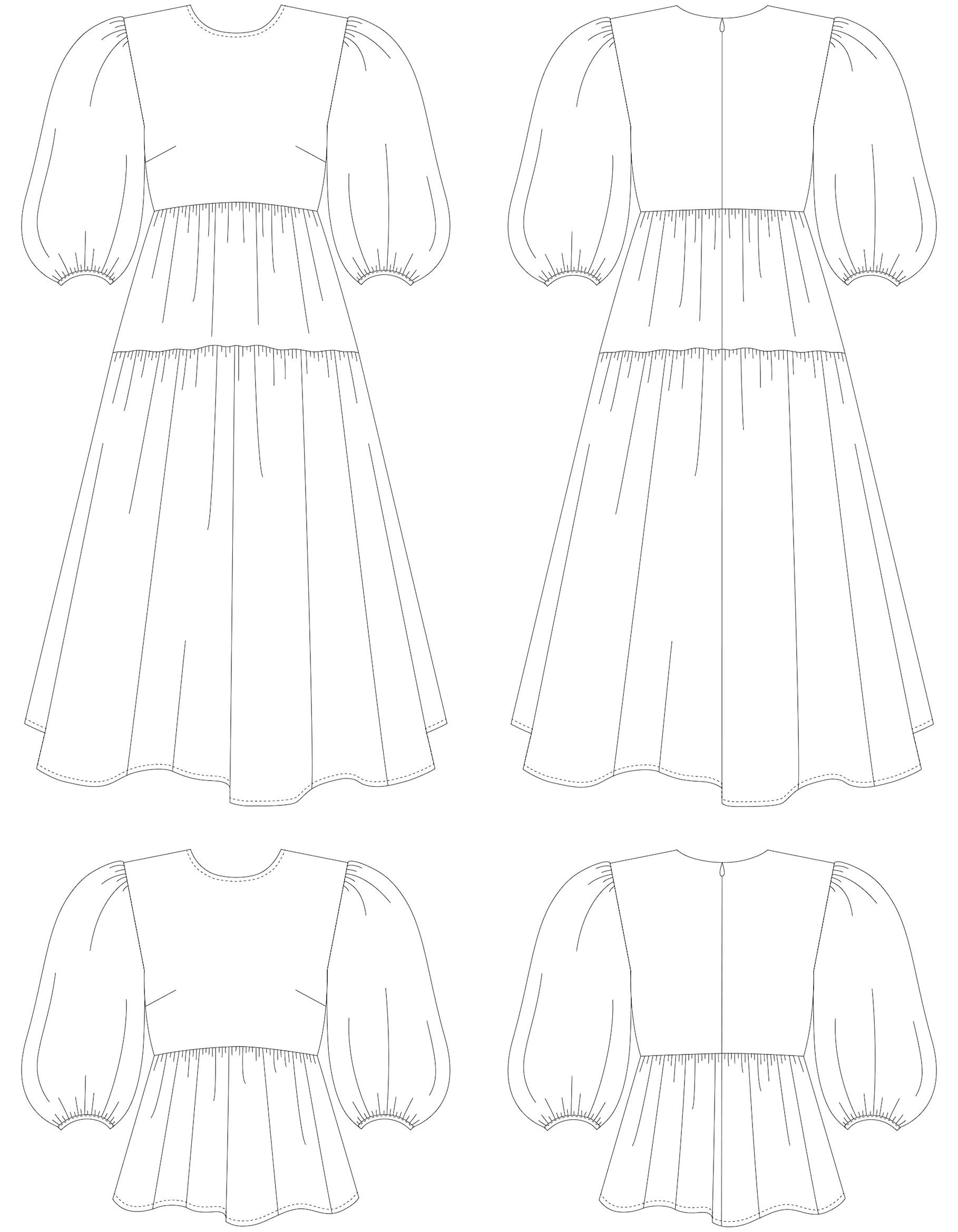 Elsa Dress and Top PDF Sewing Pattern | EU32-54 | experienced Beginner ...