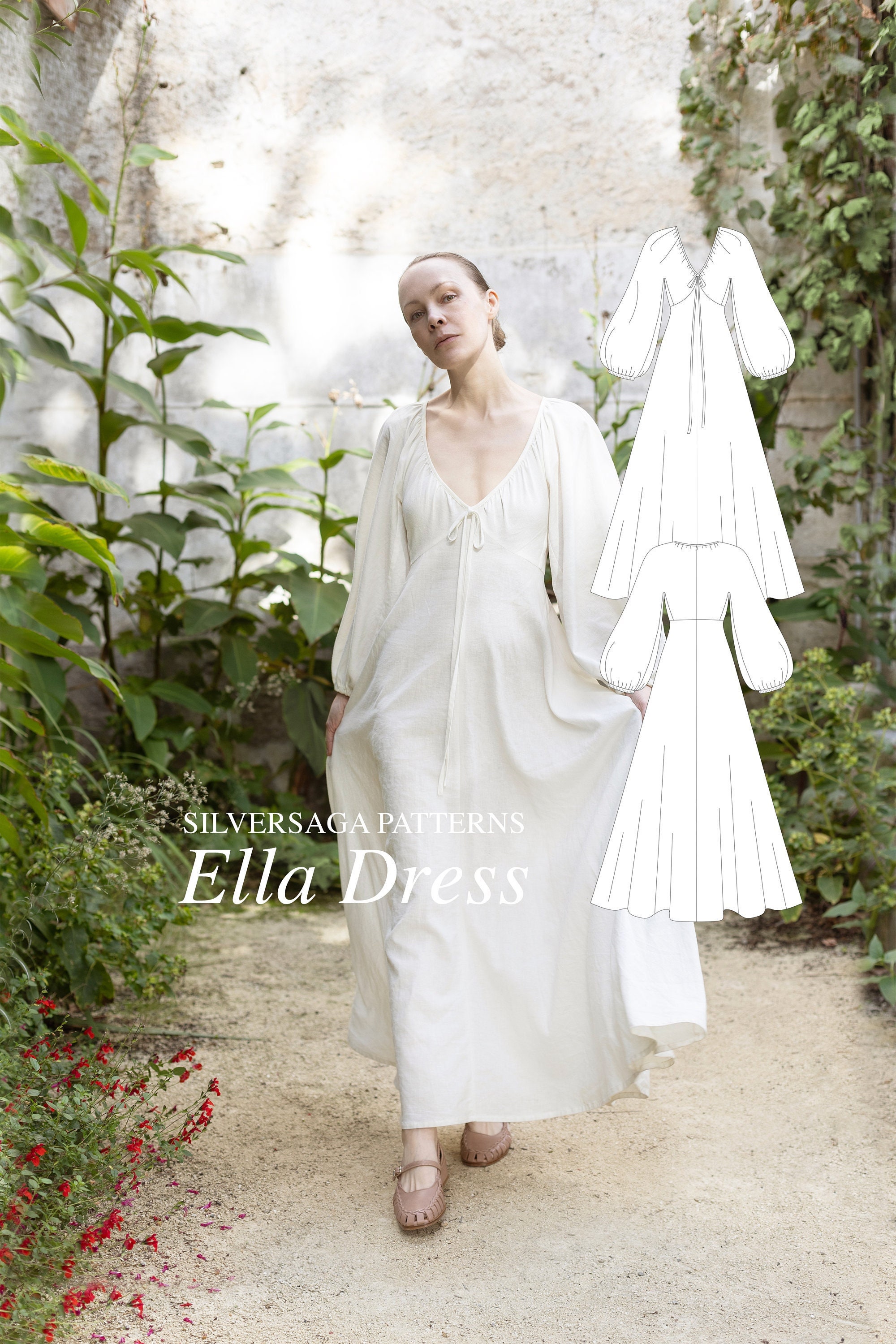 Ella dress PDF sewing pattern | EU34-48 | Advanced intermediate | Tutorial available