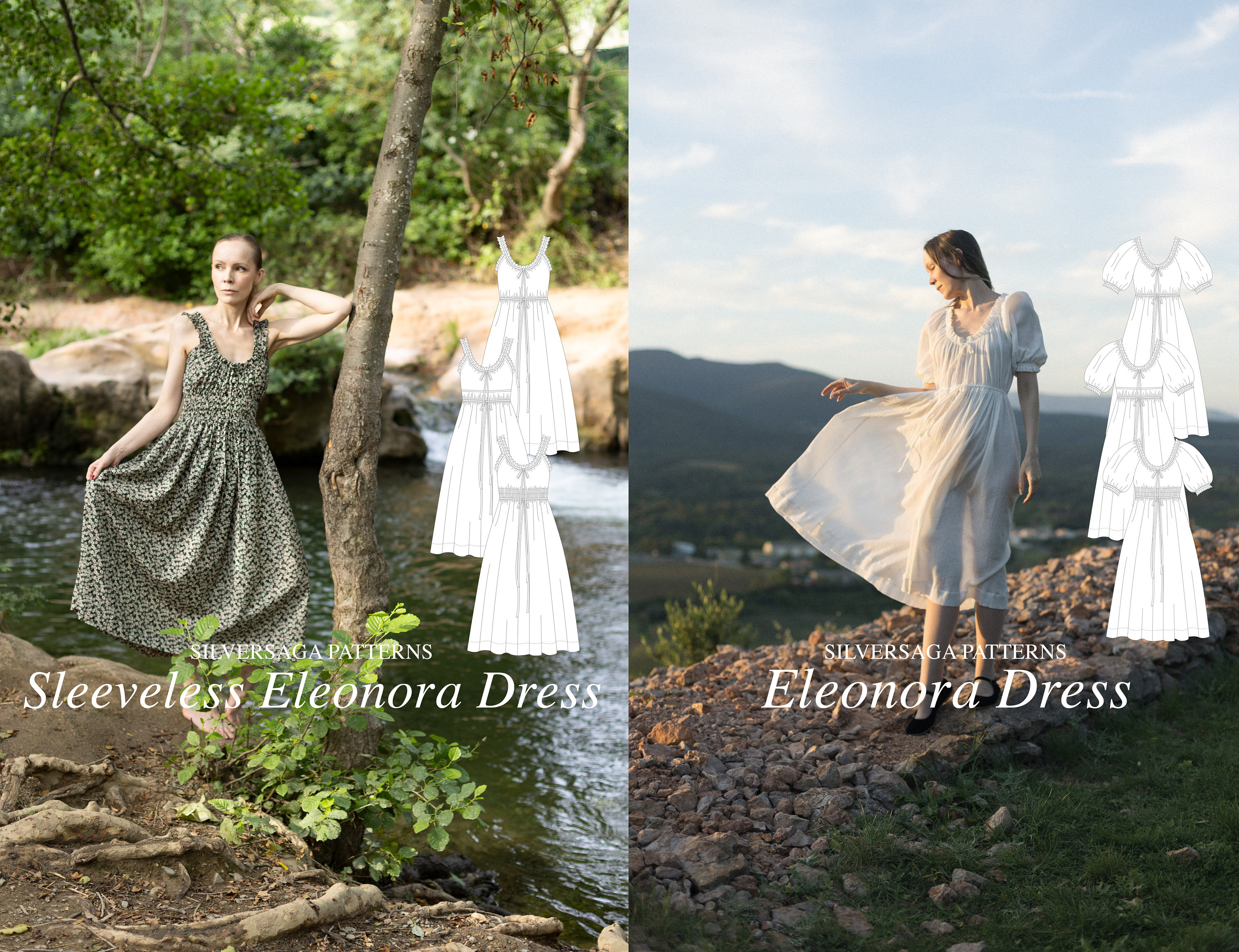 silver saga eleonora dress Eleonora dress PDF sewing pattern