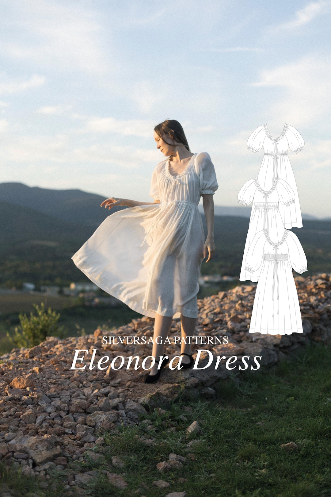 silver saga eleonora dress Eleonora Dress PDF Sewing Pattern | EU34-54 | Intermediate | Long Sleeve  Option | Cup Options Available | Tutorial Available