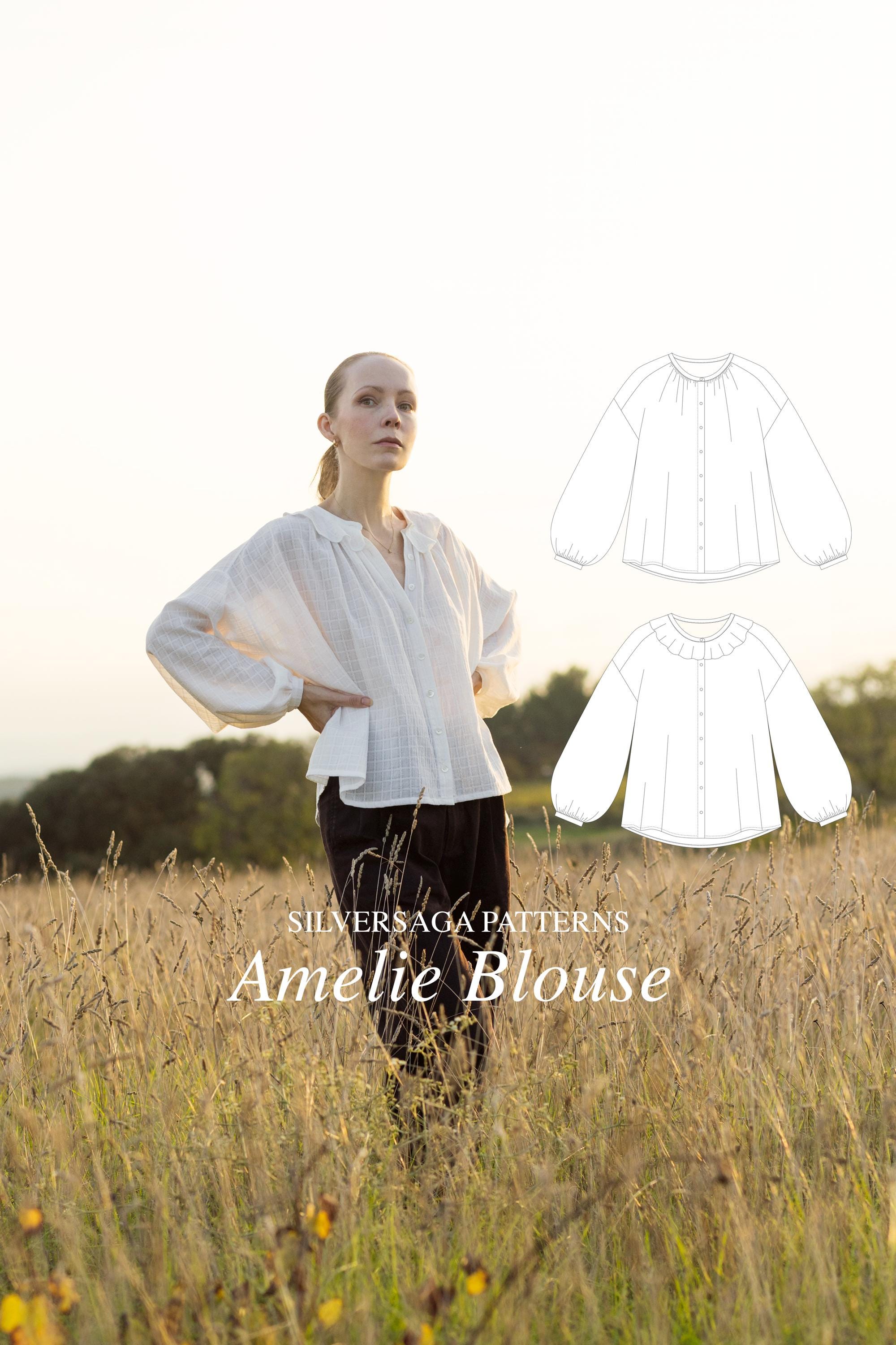 Amelie Blouse PDF Sewing Pattern | EU34-54 | experienced