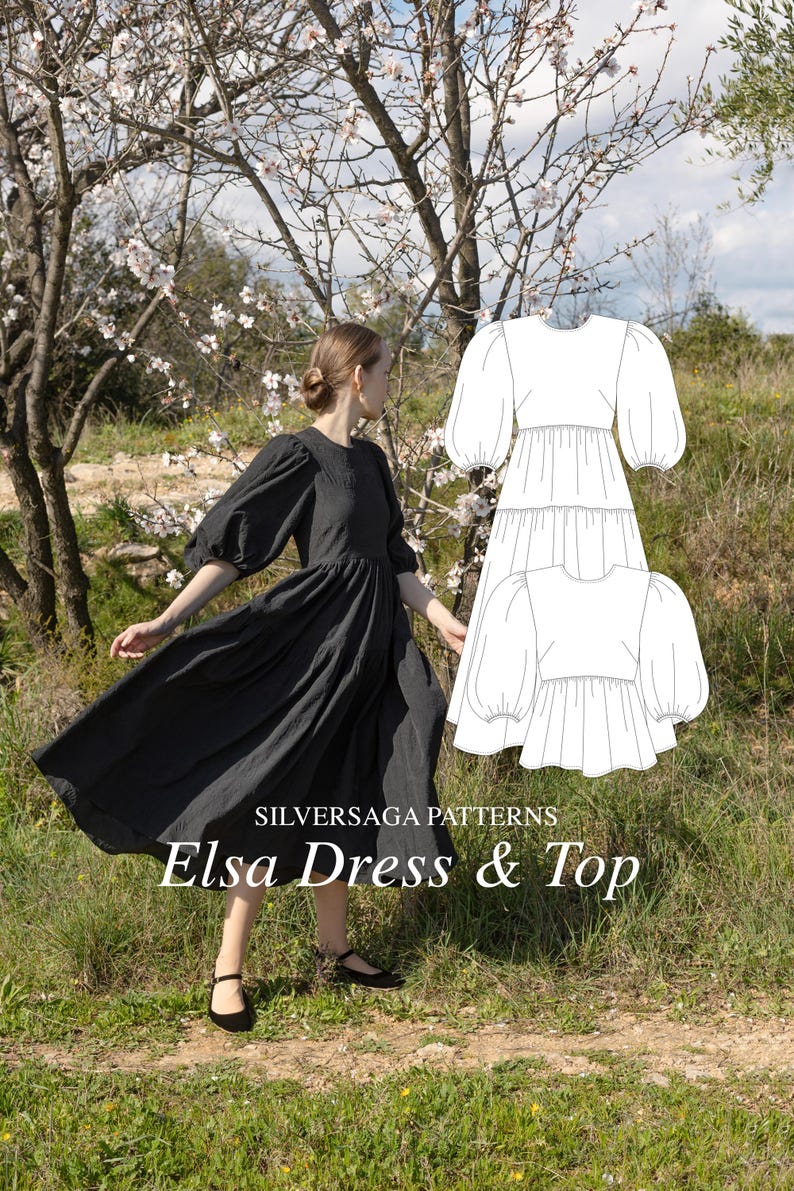 Elsa Dress and Top PDF Sewing Pattern | EU32-54 | experienced Beginner ...