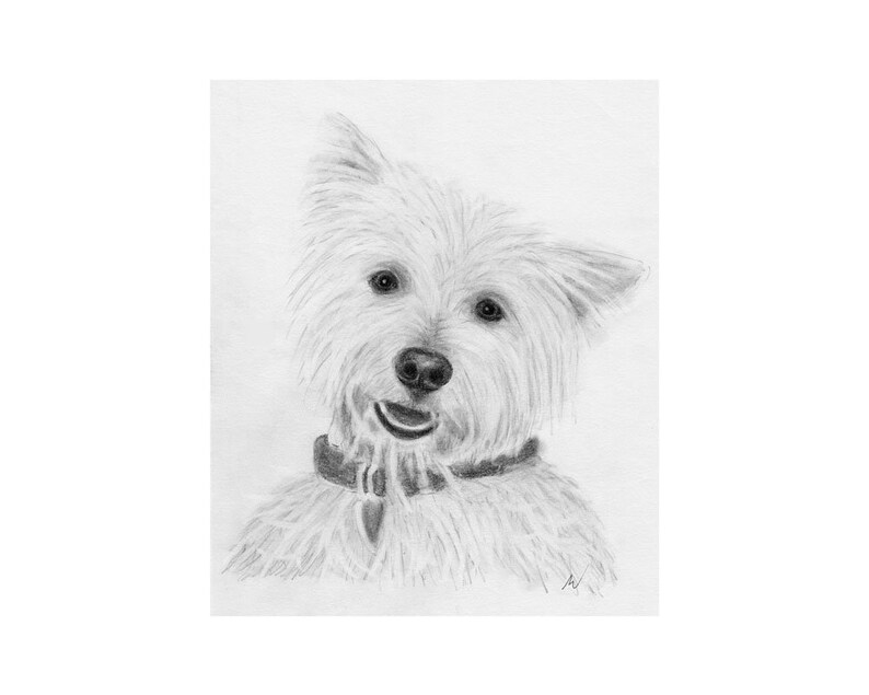 Pet Portrait Pet Memorial Sketch From Photo DIY Printable Dog Drawing Custom Dog Art Pencil Sketch Inklets Personalized Gift