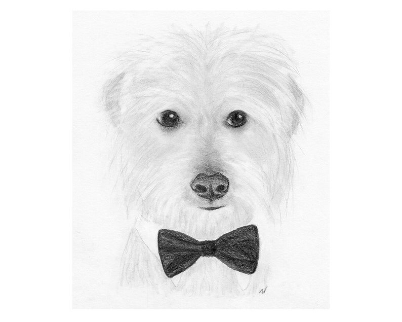 Pet Portrait Pet Memorial Sketch From Photo DIY Printable Dog Drawing Custom Dog Art Pencil Sketch Inklets Personalized Gift
