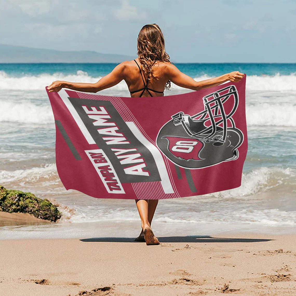 Discover Personalized Tampa Bay Football Beach Towel, Game Day Football Team Decor Fan Gifts