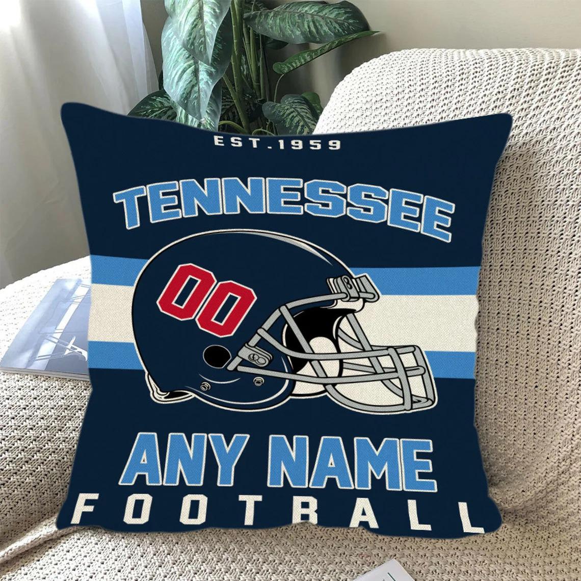 Discover Personalized Tennessee Football Throw Pillow, Game Day Fan Gift, Bedroom Throw Pillow Decor