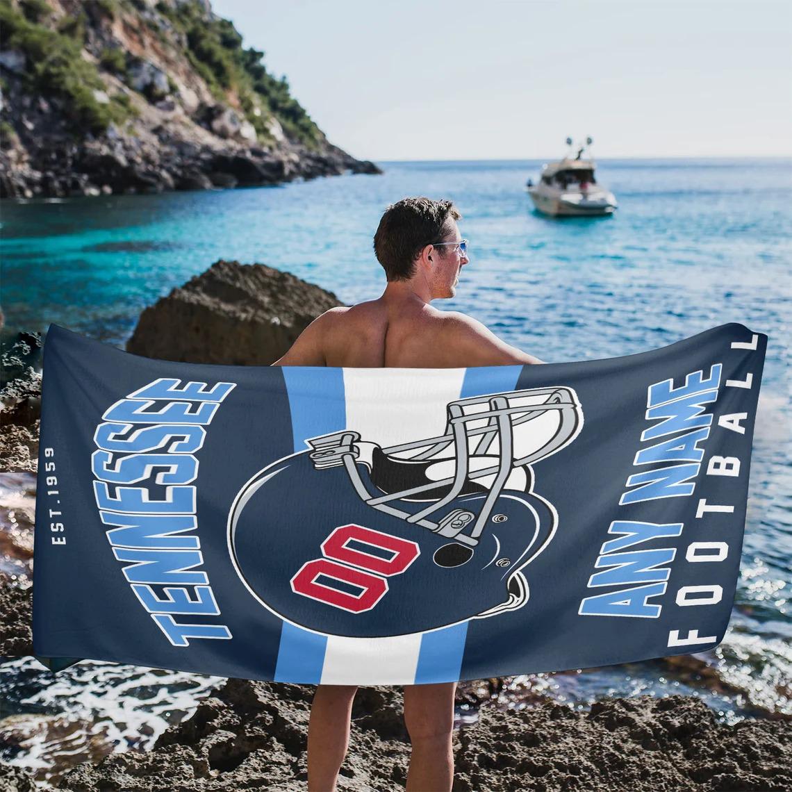 Discover Personalized Tennessee Football Beach Towel, Game Day Football Team Decor Fan Gifts