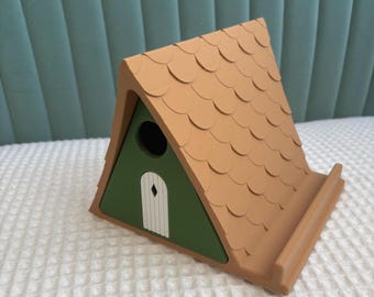 Cottagecore Book Rest: Rustic A-Frame Cabin Decor with Drawer