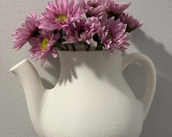 Whimsical Teapot Wall Vase: 3d Printed Hanging Planter