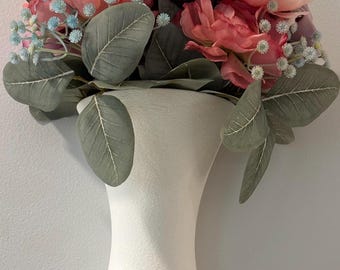 Wall Vase: Modern Hourglass Planter, Geometric Decor | 3D Printed