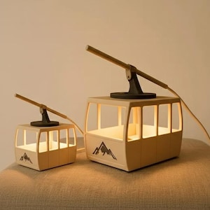 Ski Gondola Table Lamp | Alpine Mountain Home Decor