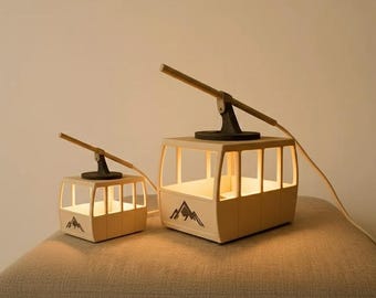 Ski Gondola Table Lamp | Alpine Mountain Home Decor
