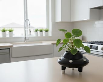 Custom UFO Succulent Planter | Futuristic Home Decor | Unique Alien-Inspired Pot | Housewarming Gift