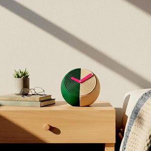 Reloj esférico moderno personalizable / Decoración geométrica artística para el hogar / Regalo de inauguración