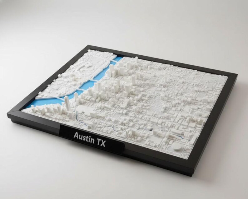 3D City Map Art | Custom Architectural Skyline Sculpture - Etsy