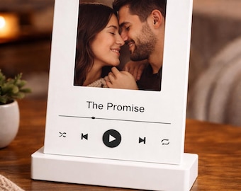 Custom Song Lyric Photo Frame – Personalized Music Gift