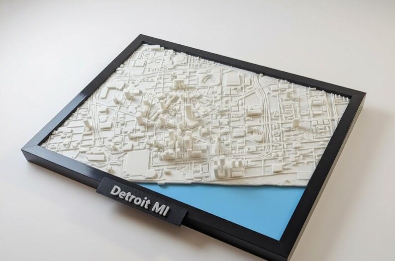 3D City Map Art | Custom Architectural Skyline Sculpture - Etsy