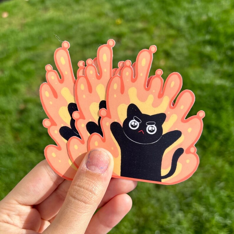 Angry Kitty Sticker - Etsy