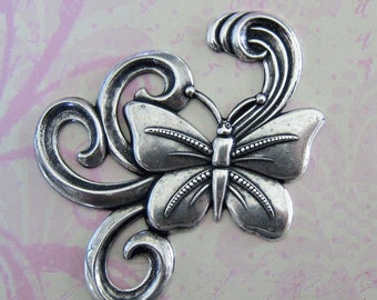 NEW Large Silver Butterfly 3948